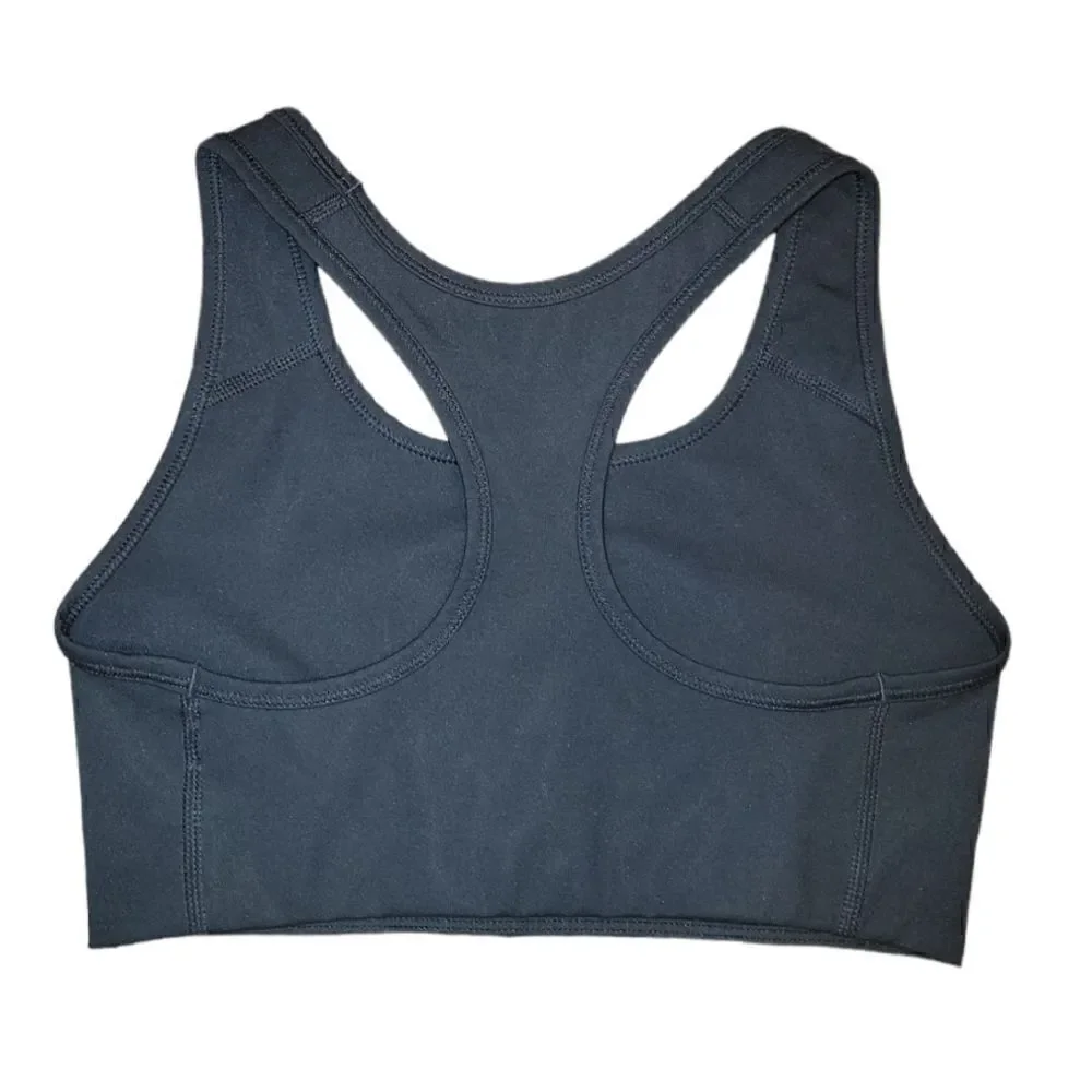 Nike Dri Fit Swoosh Sports Bra Black Racerback S